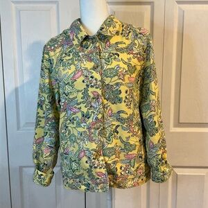 🌹 The TOG Shop Yellow Floral Jacket - Large